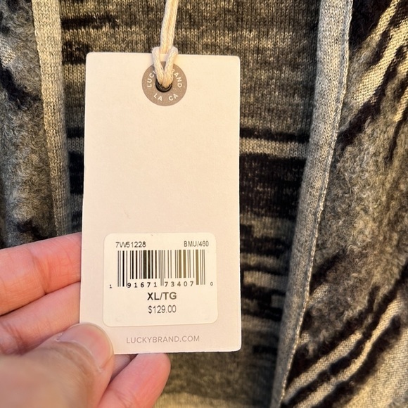Lucky Brand Open Front Cardigan size XL Aztec Southwestern Boho Hippie New - Picture 7 of 15